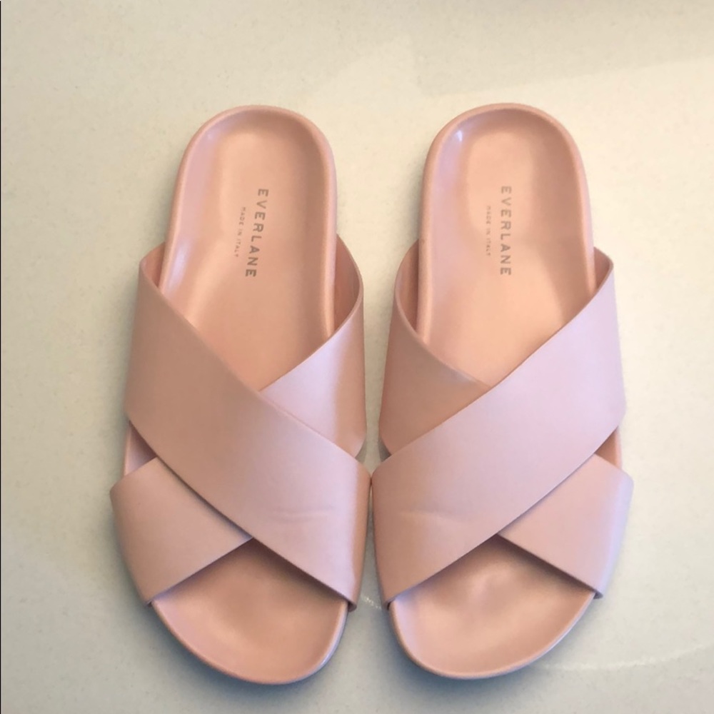 Everlane leather crossover sandals